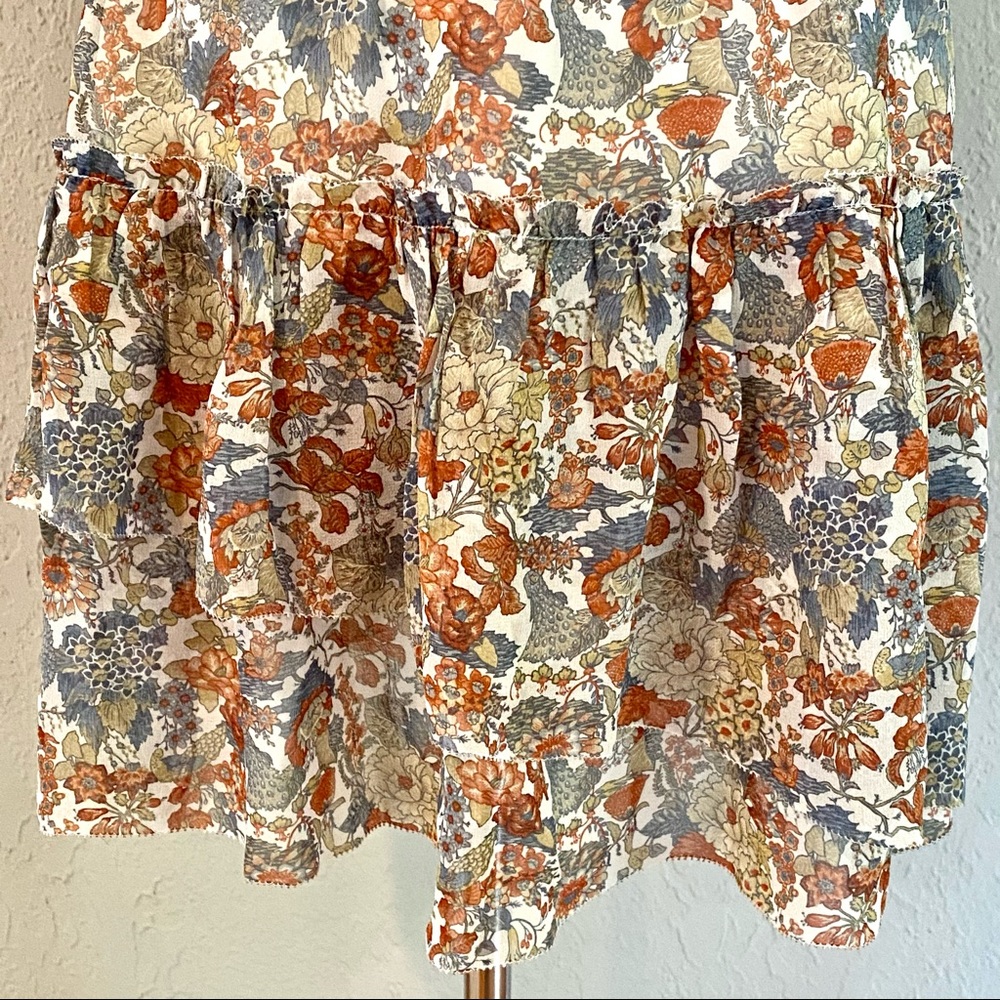 NWT Frye Cream Floral Magdalena Circle Skirt, XS - Picture 5 of 15